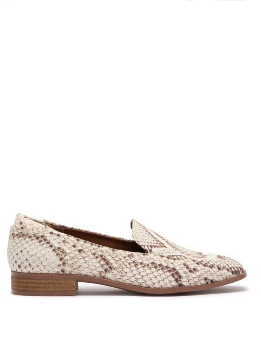 NWT! Franco Sarto Carlina Snakeskin-Print-Loafer size 7.5